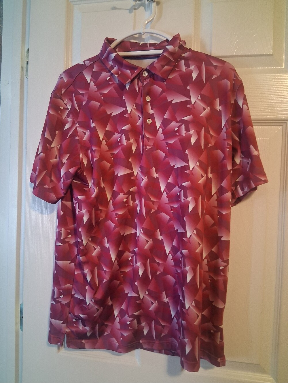 MaelReg Geometric Print Polo Shirt